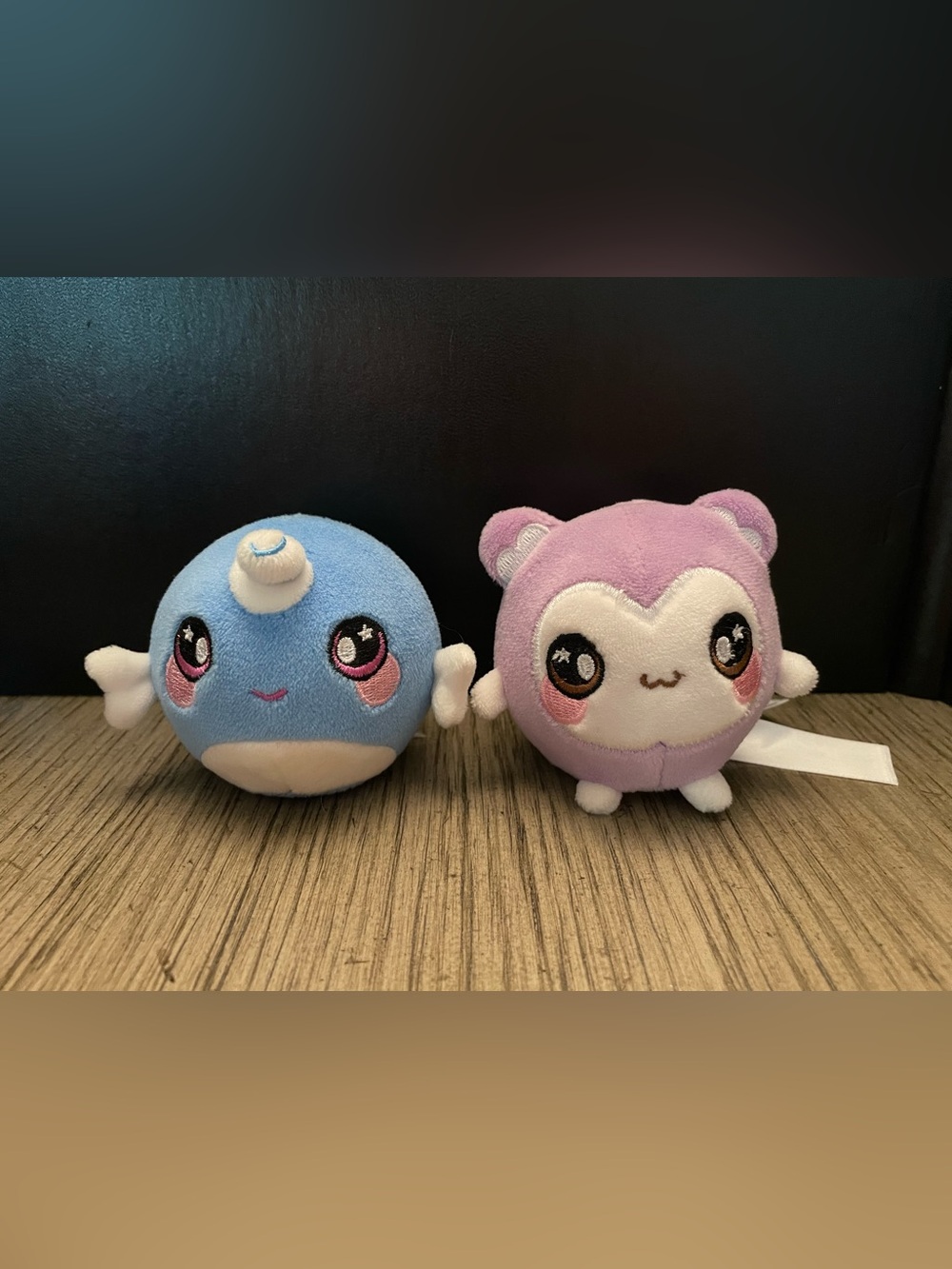 Squeezamals, set of 2, monkey and narwhal.